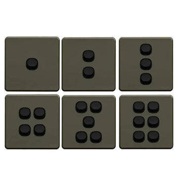 Enigma 6 Gang 2 Way Flush Switch Gold Shimmer Price in Pakistan