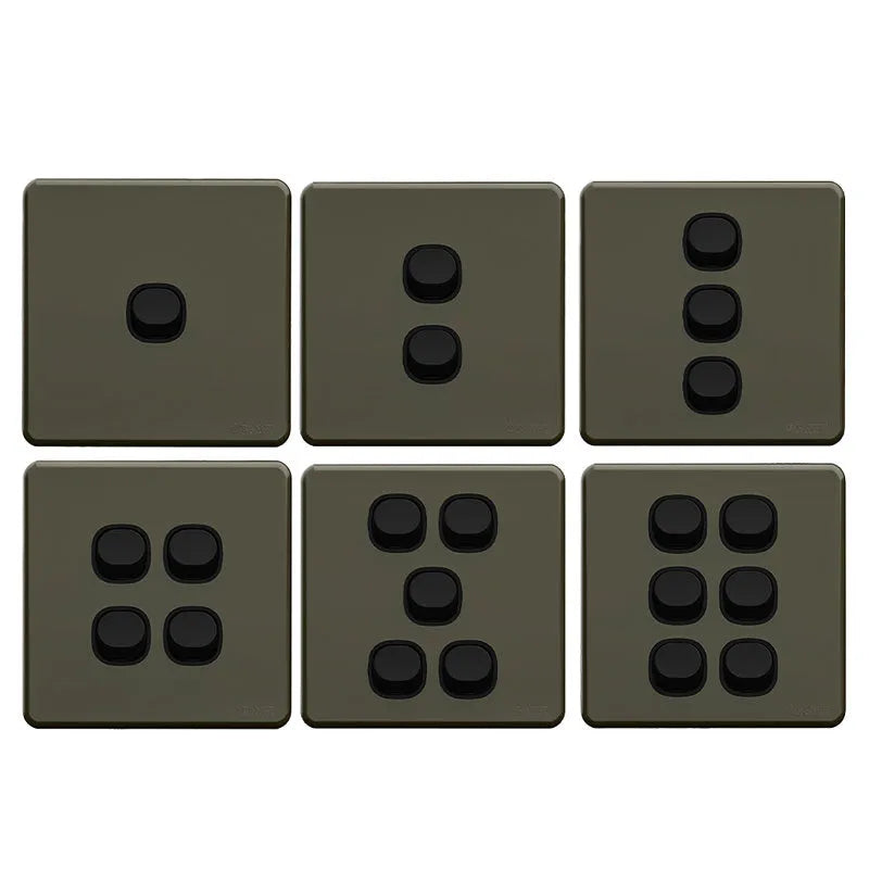 Enigma 6 Gang 2 Way Flush Switch Gold Shimmer Price in Pakistan