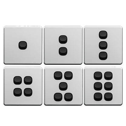 Enigma 1-6 Gang Stone Black Switch White Color Price in Pakistan