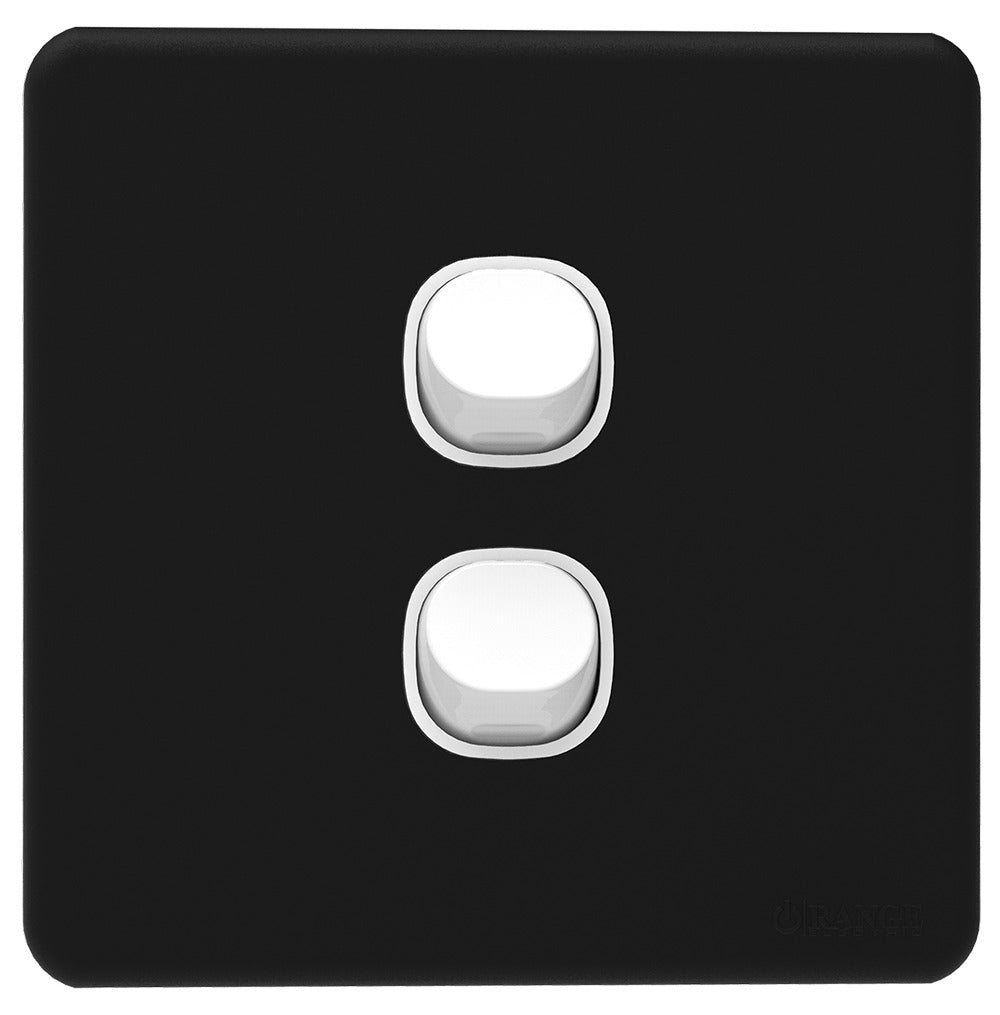 Enigma 2 Gang Flush Switch Pearl Black Price in Pakistan
