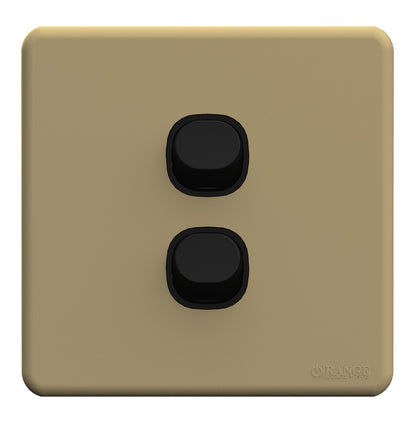 Enigma 2 Gang Flush Switch Goldy Night Price in Pakistan