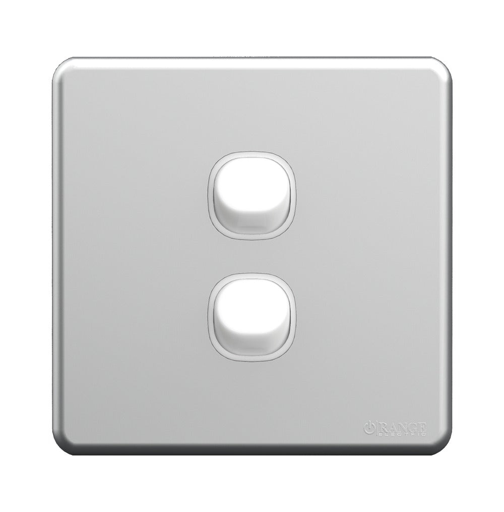 Enigma 2 Gang Flush Switch Silver Shimmer  Price in Pakistan