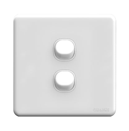 Enigma 2 Gang Flush Switch White Price in Pakistan
