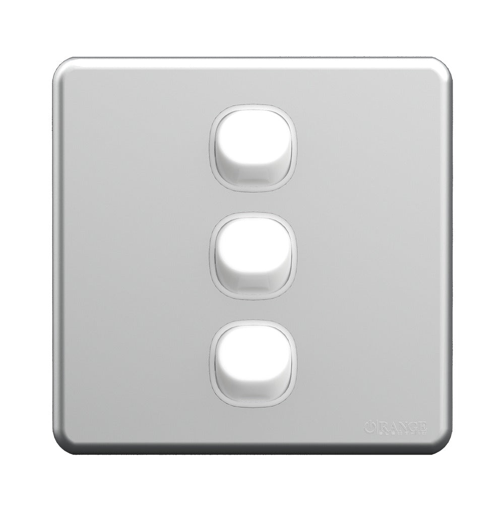 Enigma 3 Gang 2 Way Flush Switch Silver Shimmer Price in Pakistan 