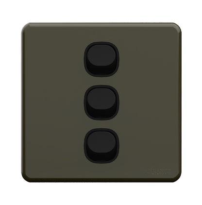 Enigma 3 Gang Flush Switch Midnight Green Price in Pakistan