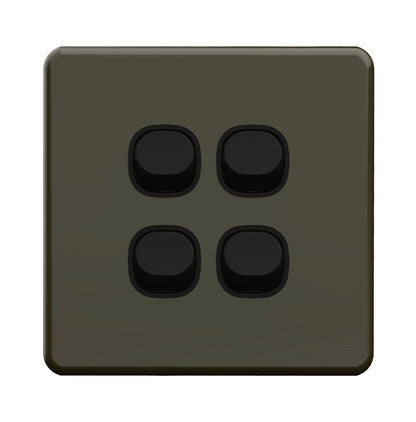 Enigma 4 Gang 2 Way Flush Switch Midnight Green Price in Pakistan 
