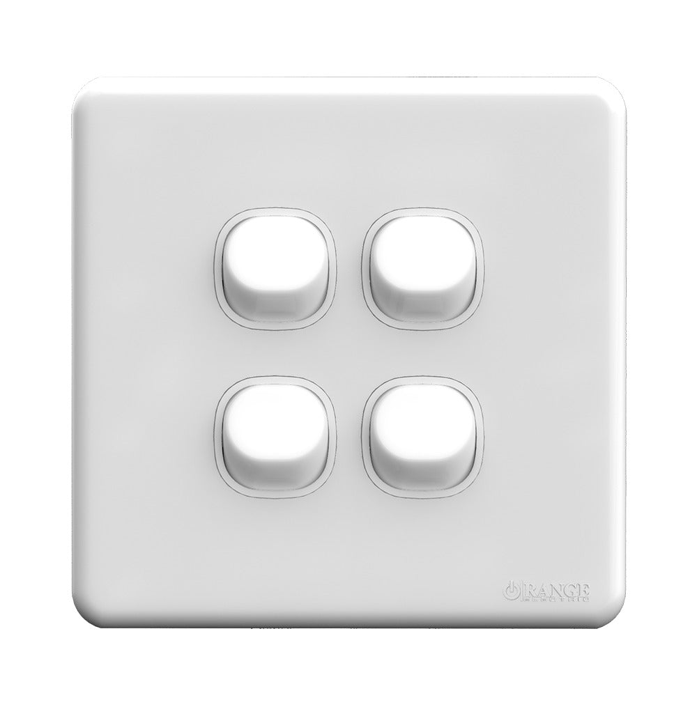 Enigma 4 Gang 2 Way Flush Switch White Price in Pakistan 