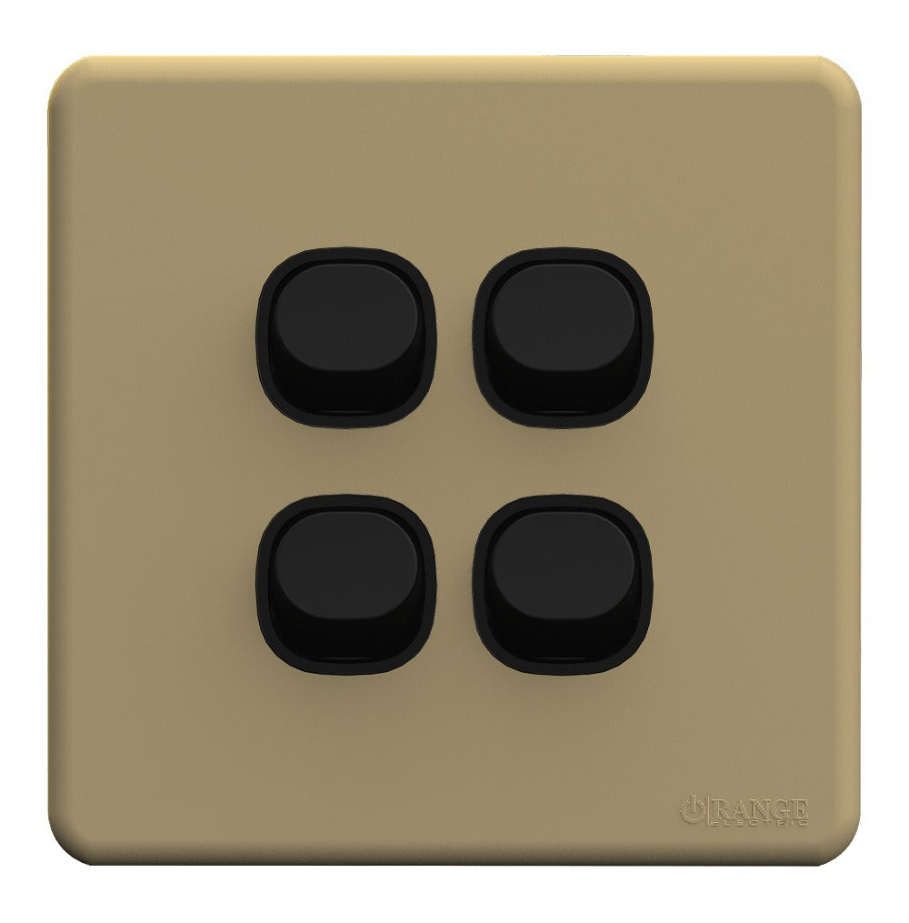 Enigma 4 Gang Flush Switch Goldy Night Price in Pakistan