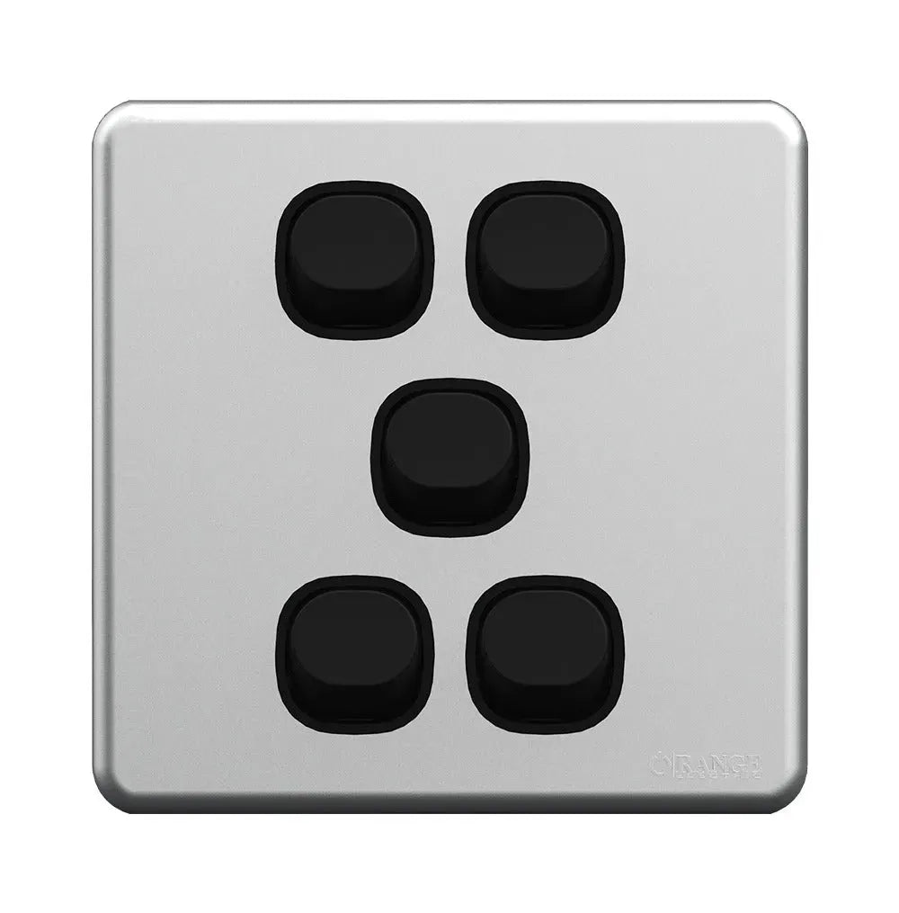 Enigma 6 Gang 2 Way Flush Switch Pearl Black Price in Pakistan