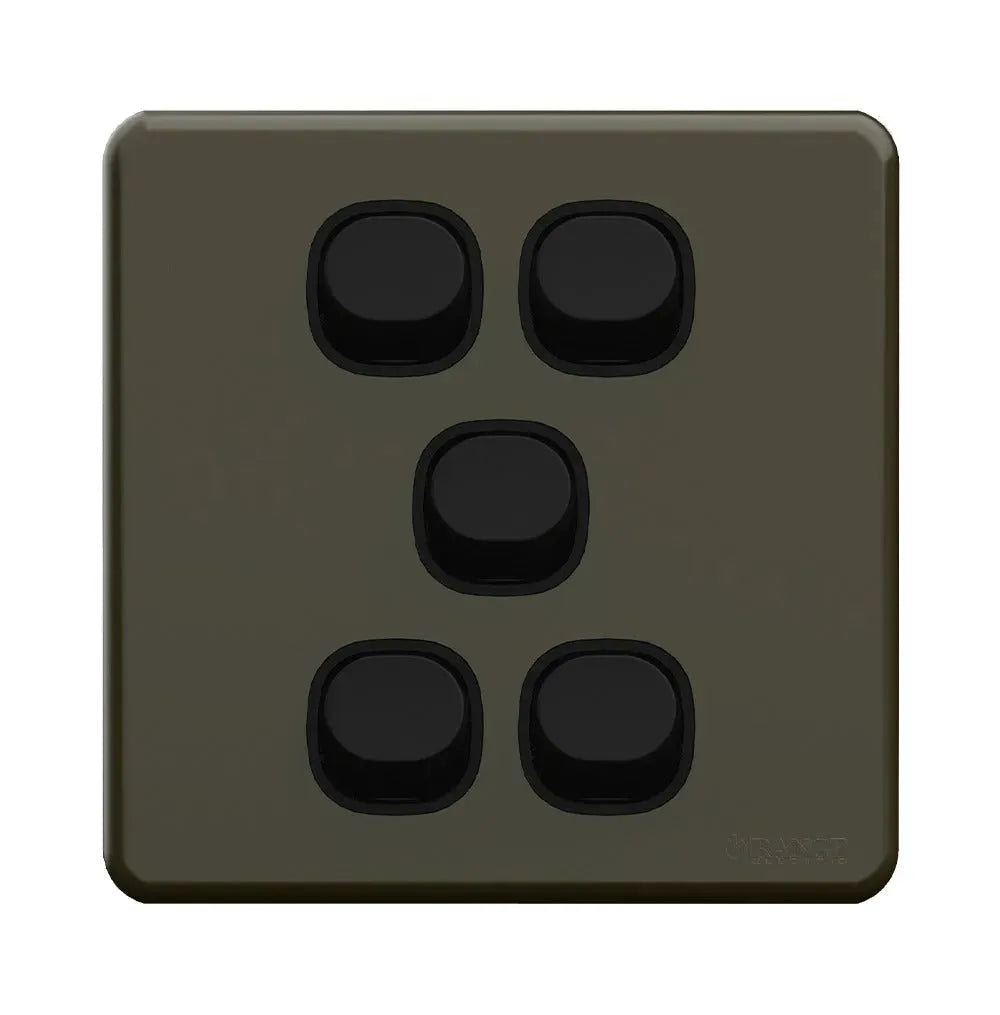 Enigma 6 Gang 2 Way Flush Switch Gun Metal Price in Pakistan