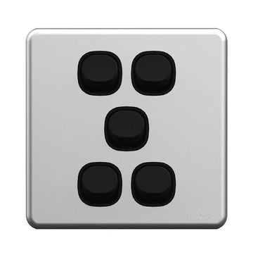 Enigma 6 Gang Flush Switch Pearl Black Price in Pakistan