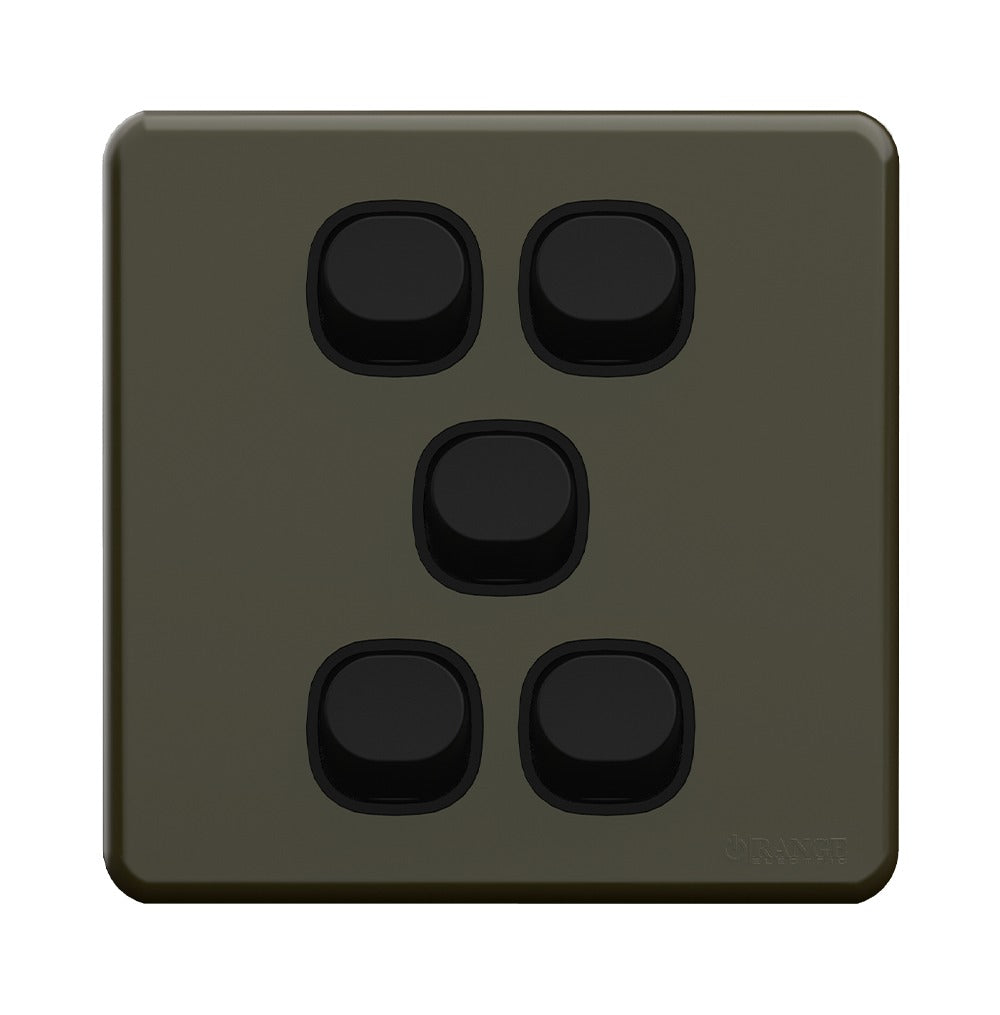 Enigma 5 Gang Flush Switch Midnight Green Price in Pakistan