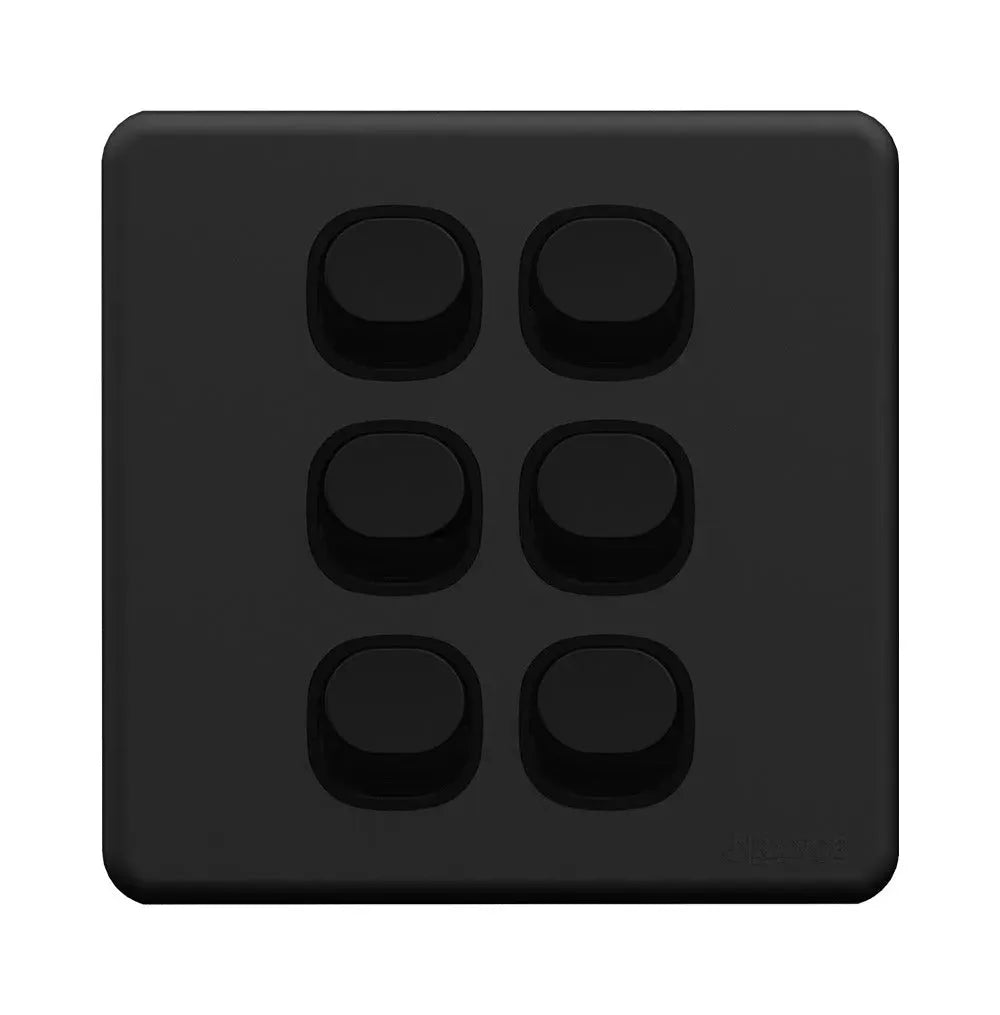 Enigma 1 6 Gang Flush Switch Goldy Night Color Price in Pakistan