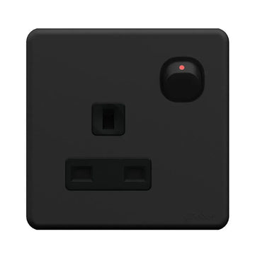 Enigma Double Pole Switch with Indicator Pearl Black Color Price in Pakistan