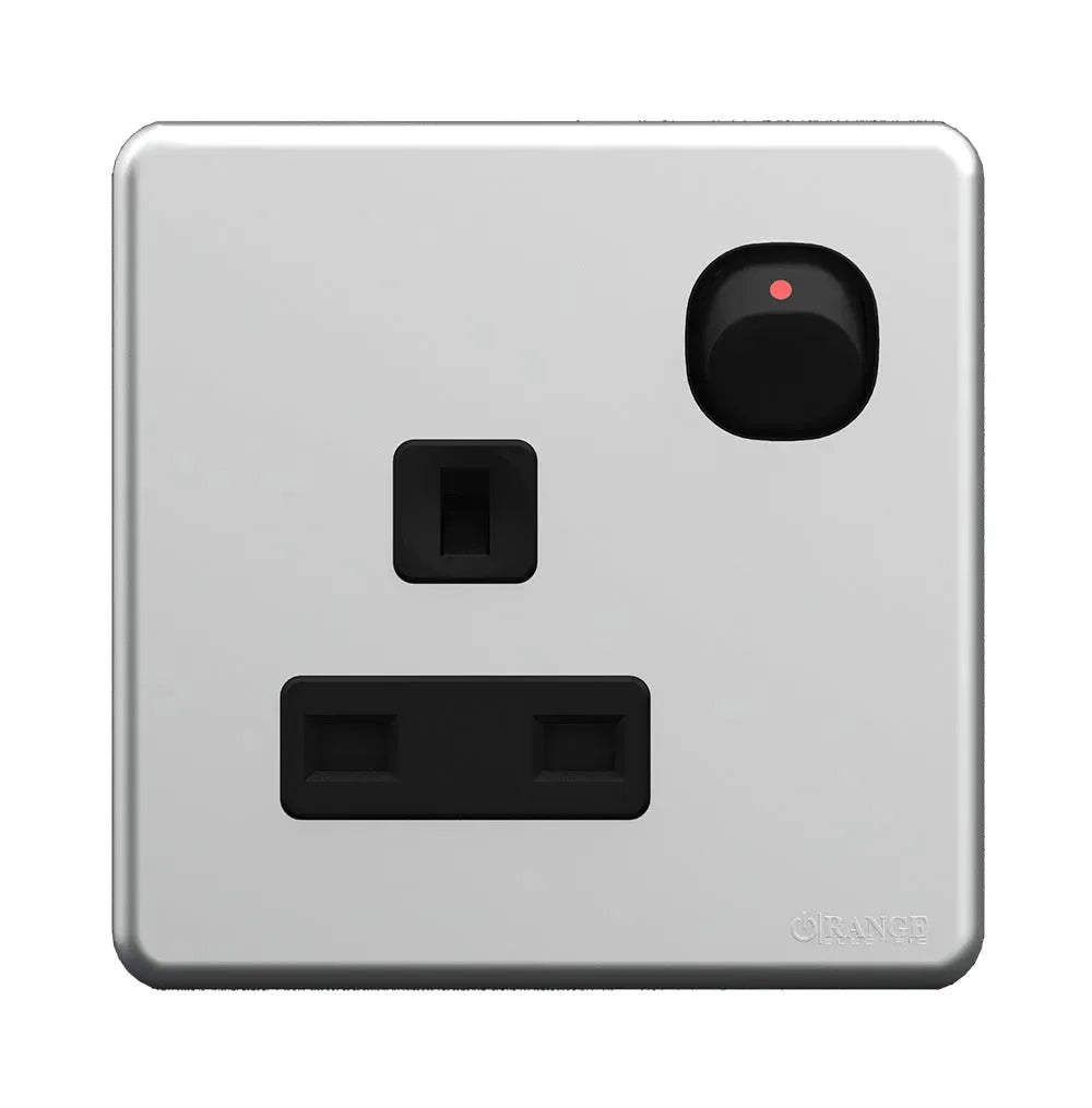 Enigma Double Pole Switch with Indicator Goldy Black Color Price in Pakistan