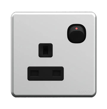 Enigma Double Pole Switch with Indicator Goldy Black Color Price in Pakistan