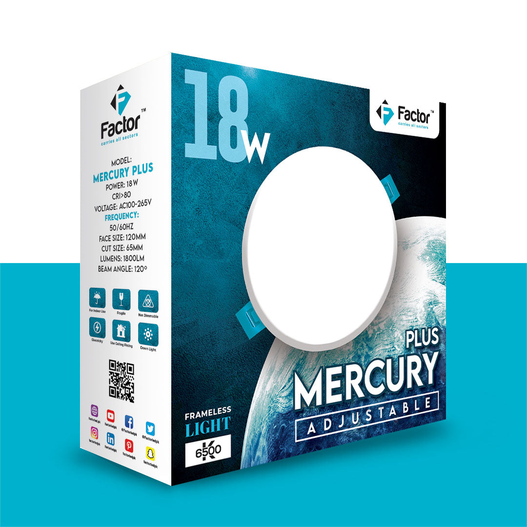 Mercury Plus 18W Downlight Price in Pakistan