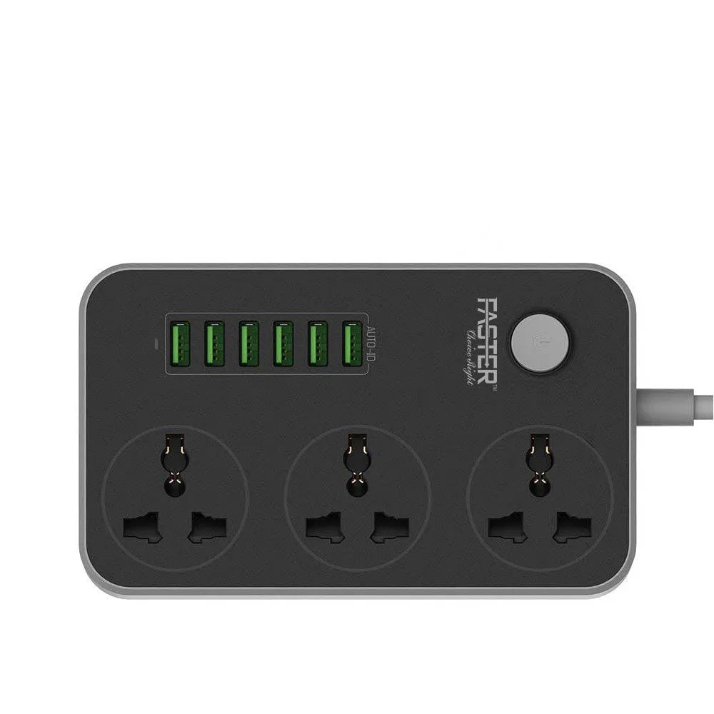 Faster FUS-630 3 Power Socket & 6 Usb Auto Max 3.4A Secondary image