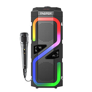 Faster Rainbow-7 Powerful Wireless Speaker With Mic 20w Price in Pakistan