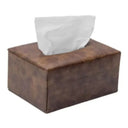 Faux Leather Snake Tissue Box
