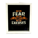 Fearless Determination Wall Frame Orange White