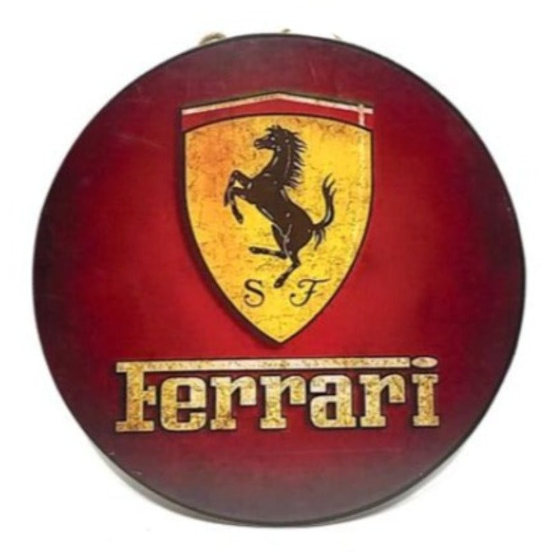 Ferrari Hanging Wooden Frame Round Price in Pakistan