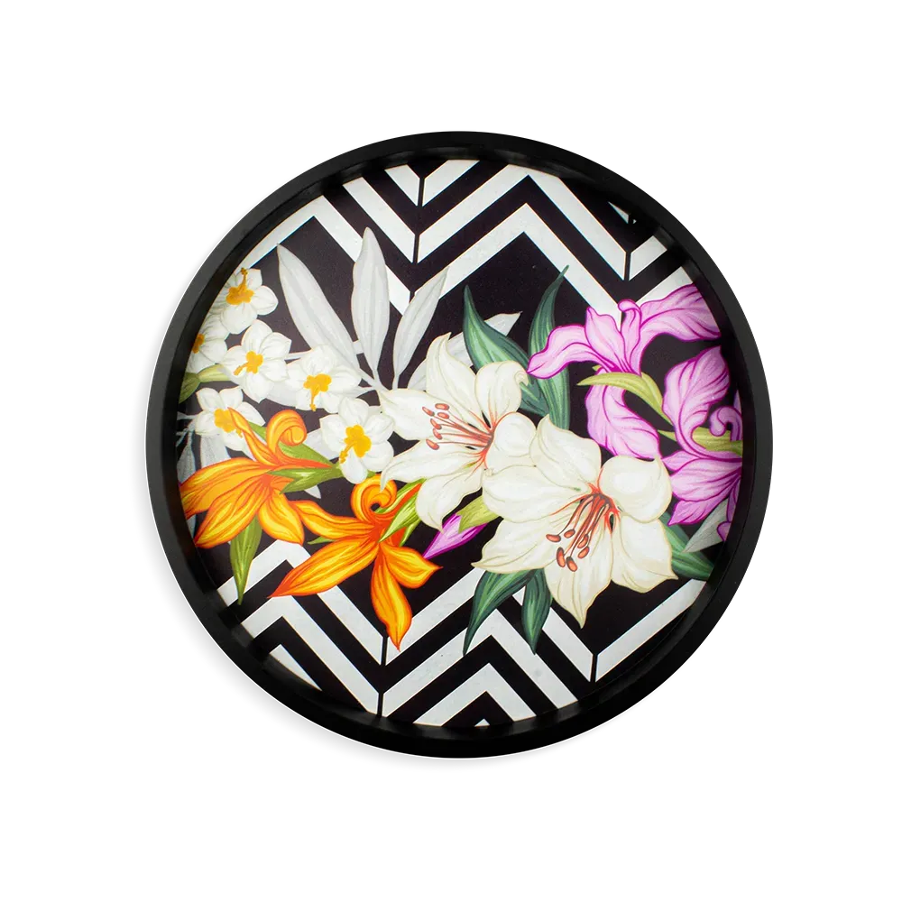 floral art round tray Price in Pakistan