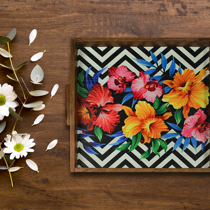 Flower Art Serving Tray Price in Pakistan