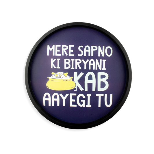 Foodie Biryani Design Art Round Tray Price in Pakistan