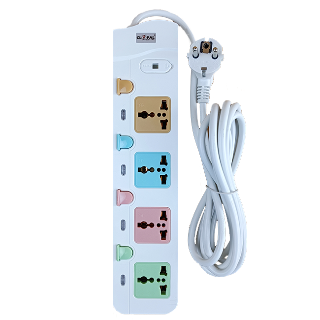 Clopal CP-148 4 Ways Extension Colored Socket Price in Pakistan