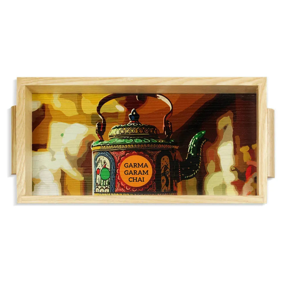 Garam Chai Kettle Art Tray Secondary image