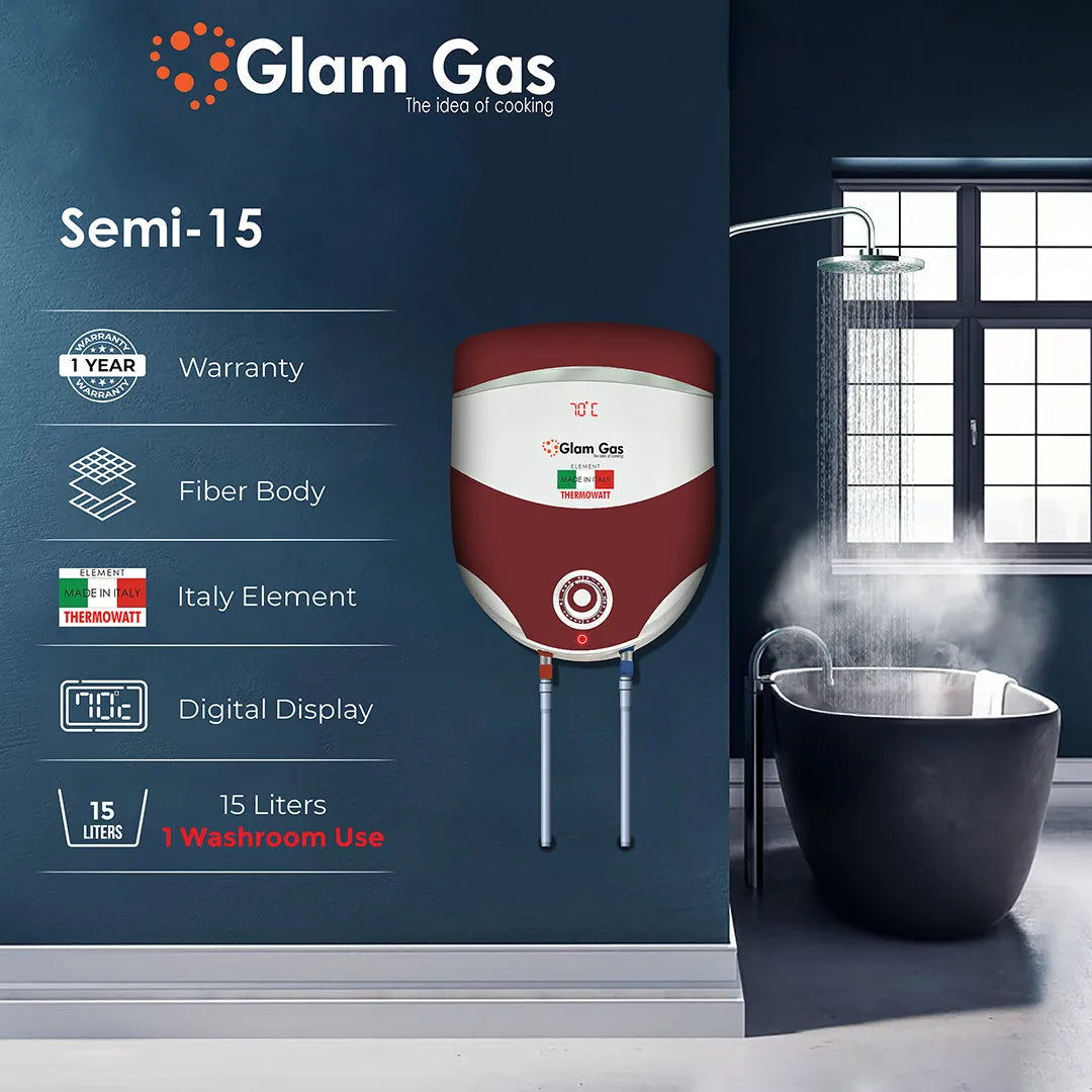 Glam Gas Semi-15 Semi-Instant Water Heater -15 Liters Secondary image
