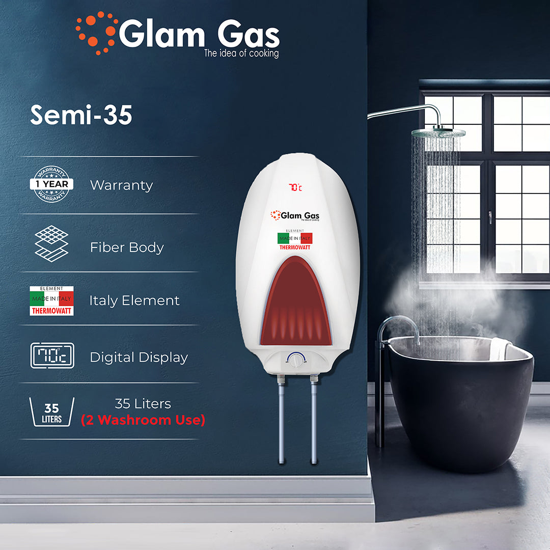 Glam 35 Liters Gas Semi-Instant Water Heater Price in Pakistan