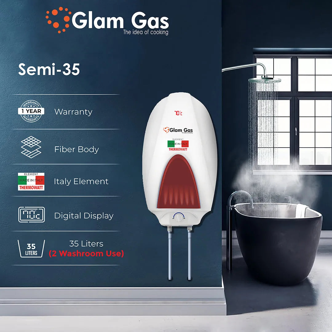 Glam Gas Semi-35 Semi-Instant Water Heater -35 Liters Secondary image