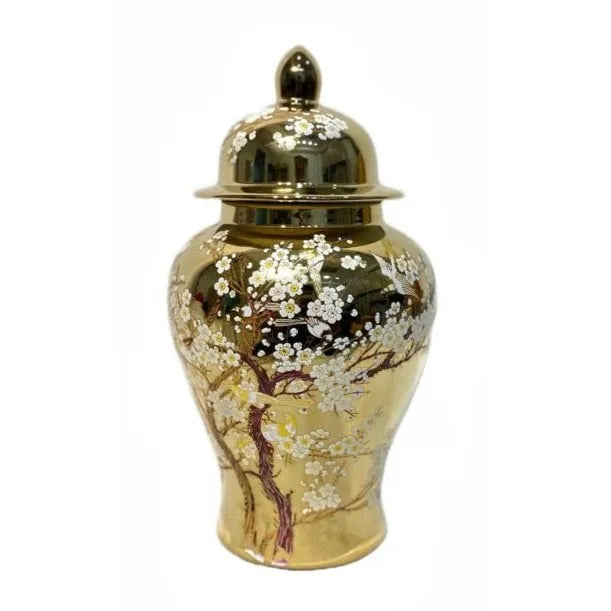 Gold Flower Ceramic Vase Medium Price in Pakistan Main image