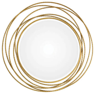 Gold Swirl Rings Modern Mirror Price in Pakistan 