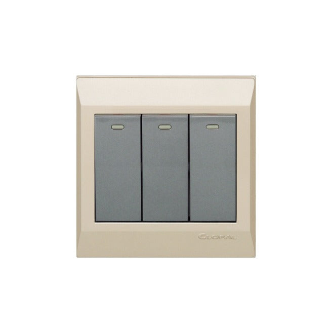 Clopal Golden Metallic Series 2 Gang Telephone Outlet Price in Pakistan 