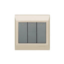 Clopal Golden Metallic Series 3-Gang 2-Way Flush Switch