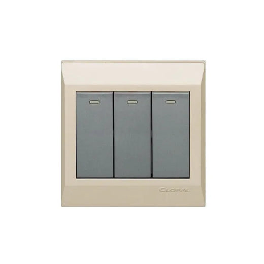 Clopal Golden Metallic Series 2 Gang Telephone Outlet Price in Pakistan 