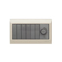 Clopal Golden Metallic Series 6 Switch + 1 Dimmer
