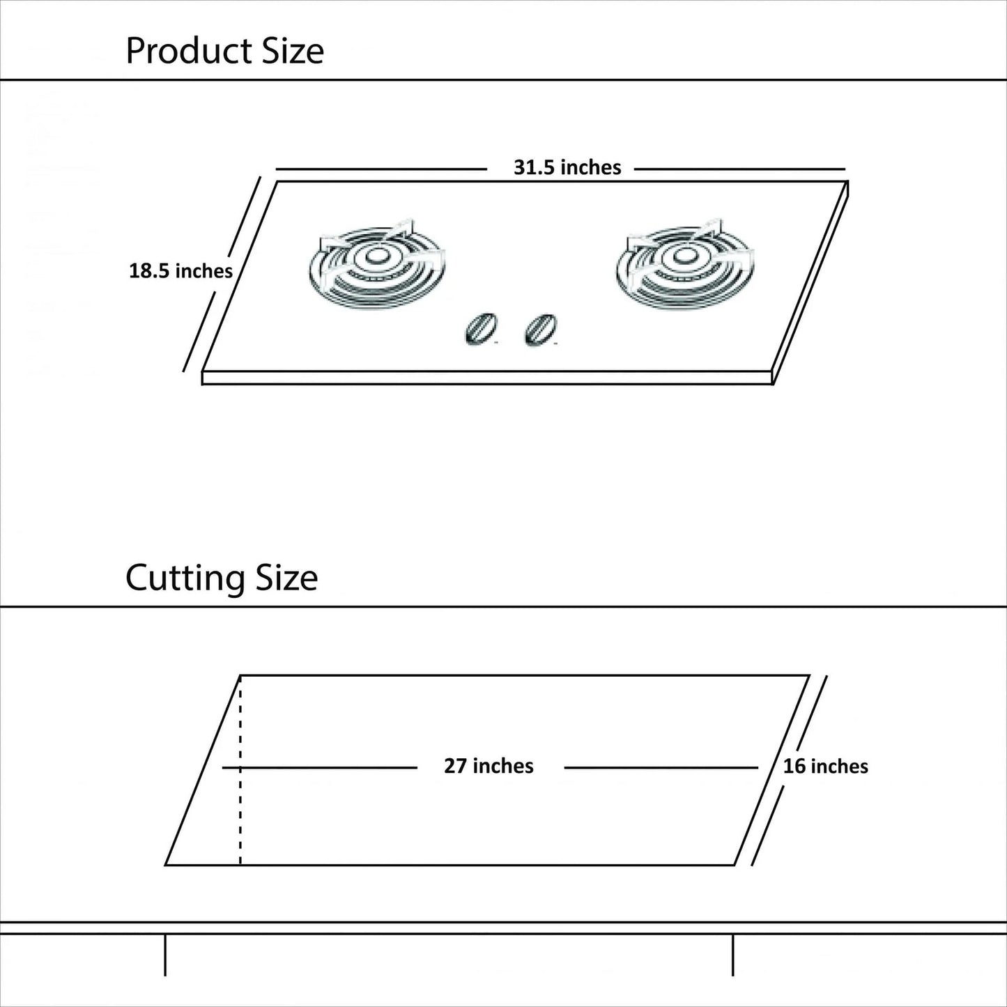 Hanco Stainless Steel Gas Hob Price in Pakistan