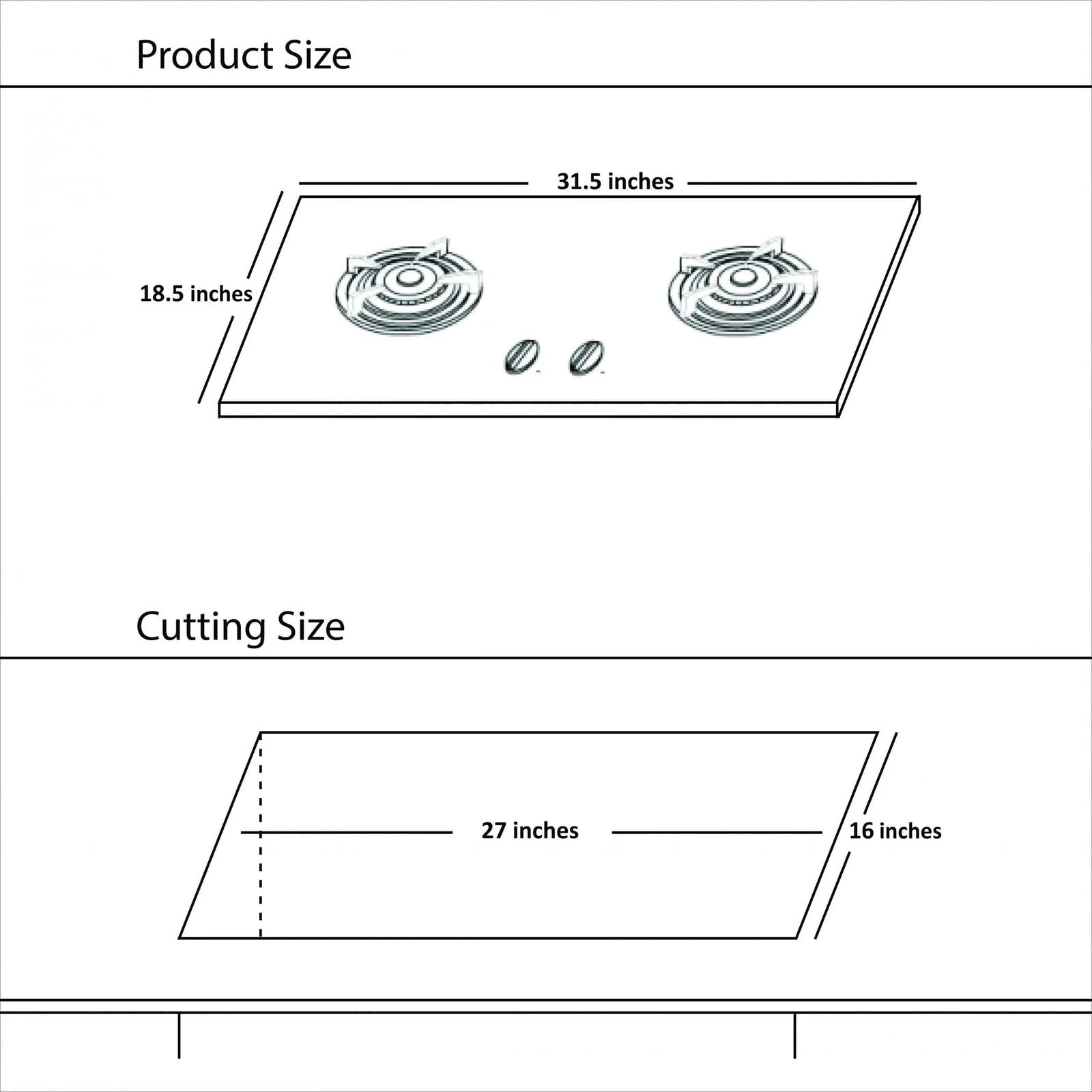 Hanco Stainless Steel Gas Hob Price in Pakistan