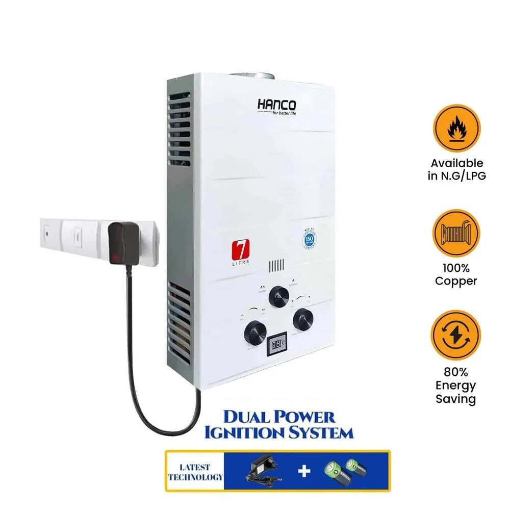 Hanco 7 Liter HIG-710G Dual Ignition Instant Gas Geyser Main image