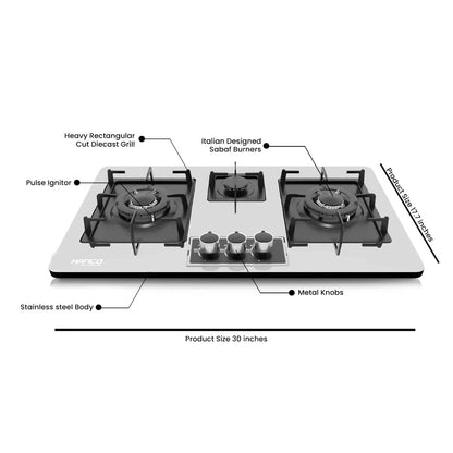 Hanco 3-Burner Gas Hob Price in Pakistan