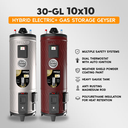 Hanco Hybrid Electric+ Gas Storage Geyser Price in Pakistan