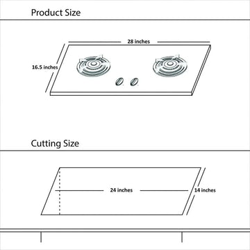 Hanco 502 Electric Stove Product Size