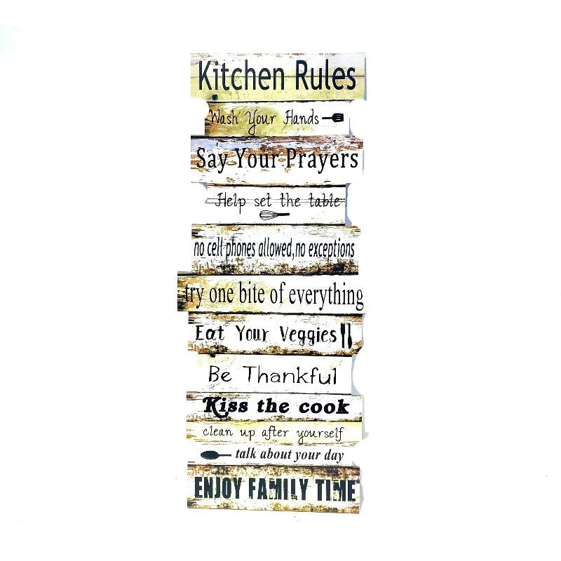 Decorative Hanging Kitchen Rules Large Price in Pakistan Main image