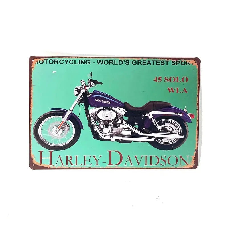 Harley davidson Hanging Metal Frame Rustic Secondary image