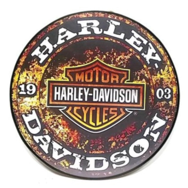 Harley Davidson Hanging Wooden Frame Round Price in Pakistan