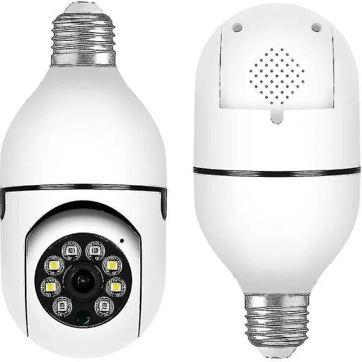 HD E27 V380 WiFi 1080P 360° HD Bulb Camera - Night Vision & Motion Detection